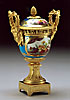 A Louis XVI Sèvres porcelain and gilt bronze vase and cover